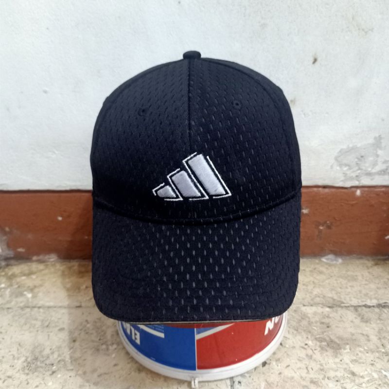 Topi Adidas balok original hitam second bekas