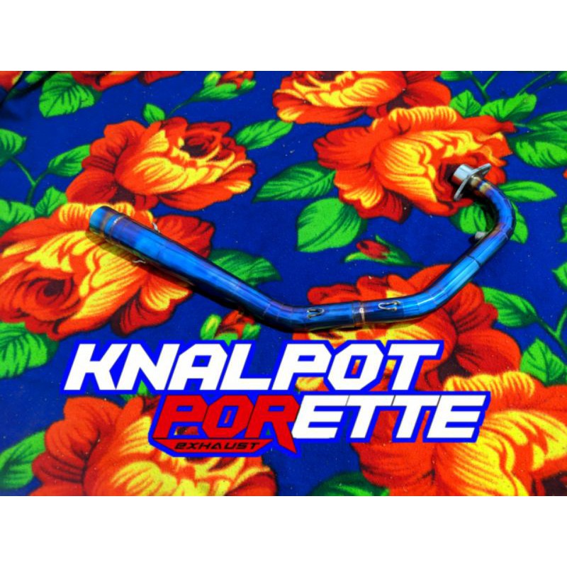 Leher Header Pipa Knalpot Bahan 1,2 Racing Sonic 150r road race - underbone