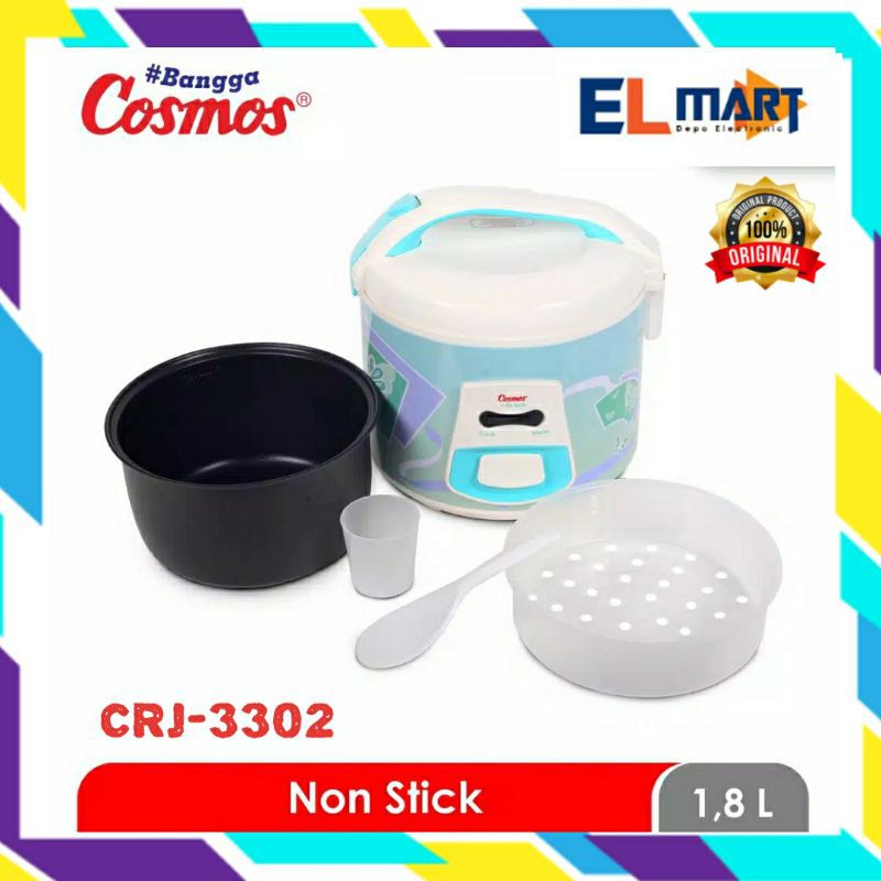 Cosmos Magic Com 3in1 1,8L CRJ 3302 Penanak Nasi Rice Cooker 1.8 Liter CRJ3302