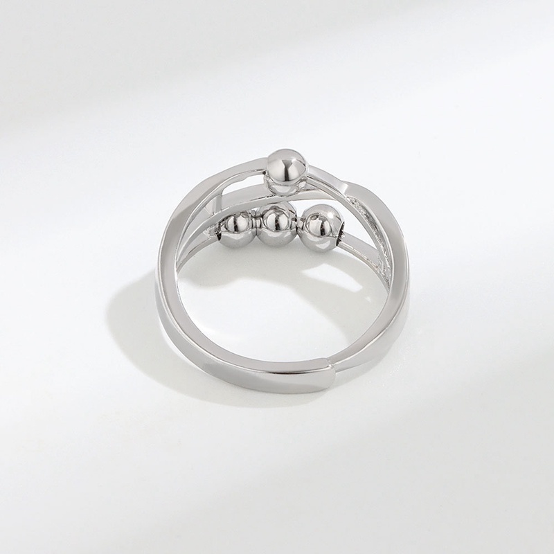 Cincin Open Ring Adjustable Model Manik-Manik Untuk Wanita