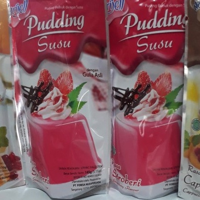 nutrijel PUDING susu rasa Stroberi flavour 145 gr