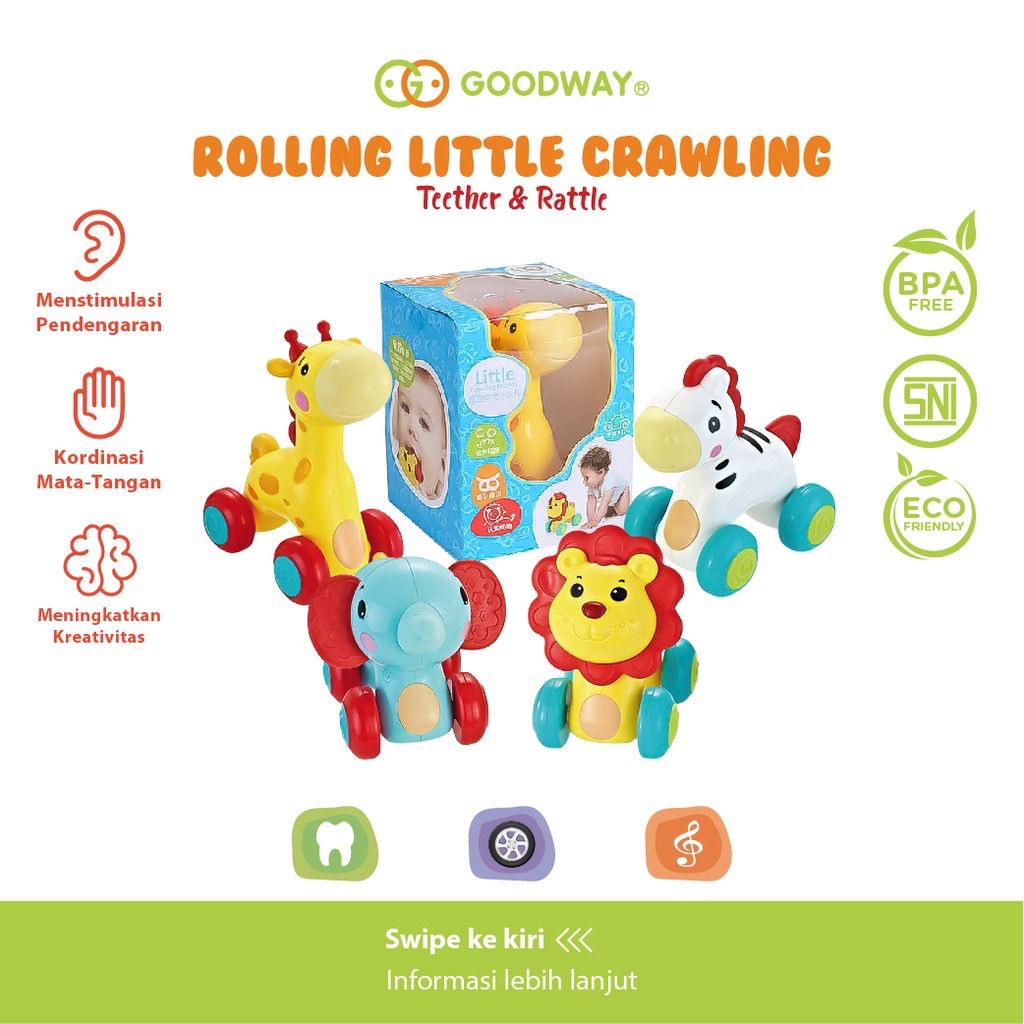 Mainan Anak - Goodway Rolling Animal Series / Mainan Edukasi Anak