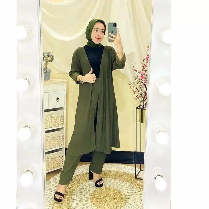 CATHERINE - SET ALLESIA  / SET LONG CARDI ALLESIA / SETELAN WANITA