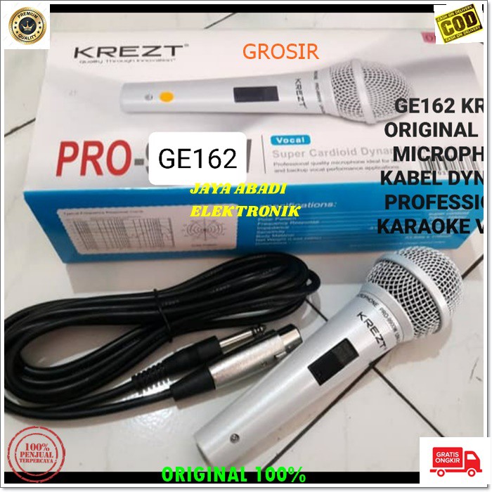 Jual KREZT ORIGINAL MIC KABEL DYNAMIC MIK CABLE KARAOKE MICROPHONE