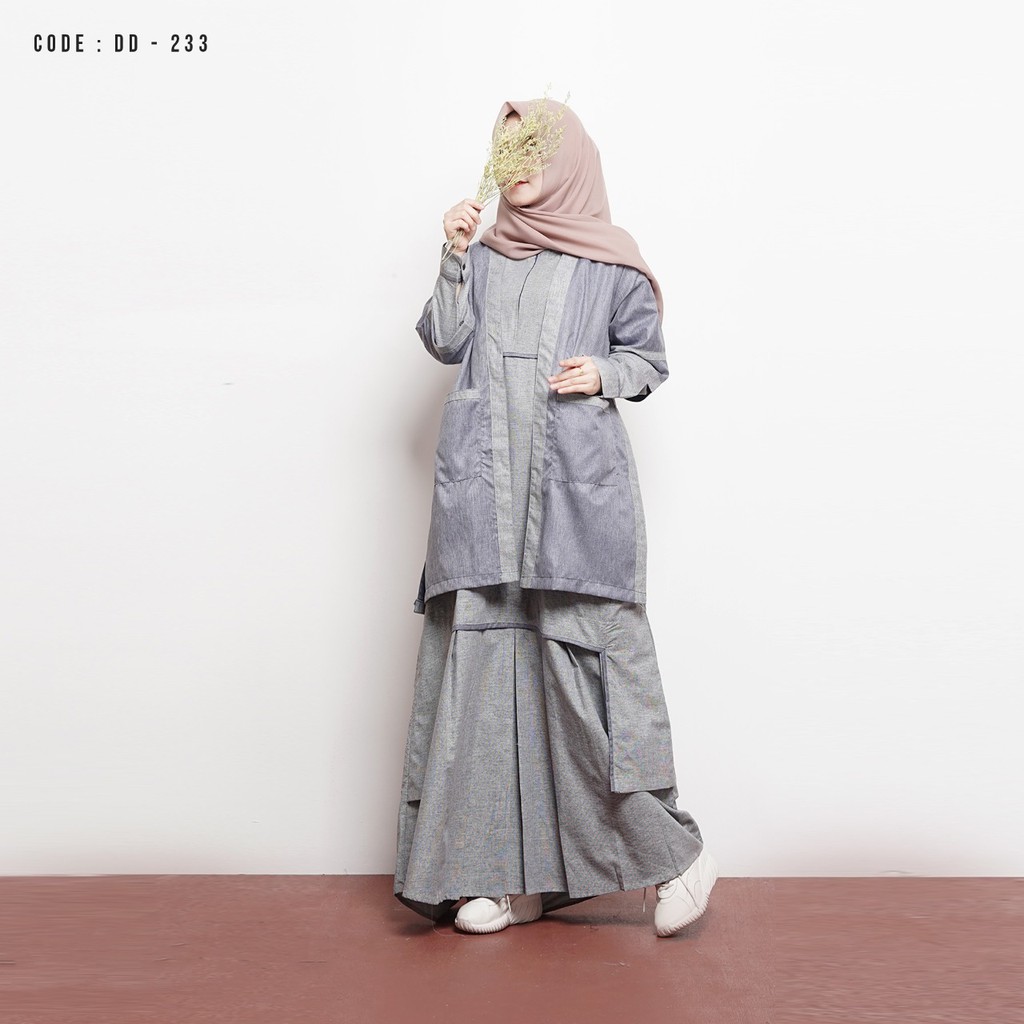 OUTFIT HIJAB 1 SET KATUN MADINA+OXFORD|HIJAB FASHION|BAJU WANITA| BAHAN ADEM|HIJAB MURAH BERKUALITAS