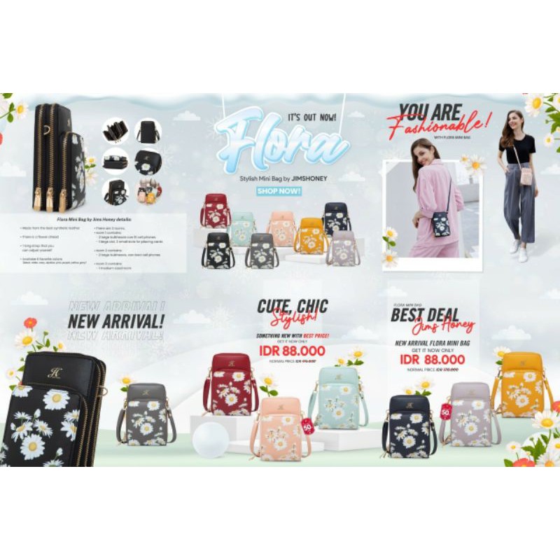 Tas Selempang Wanita Flora Minibag Jims Honey