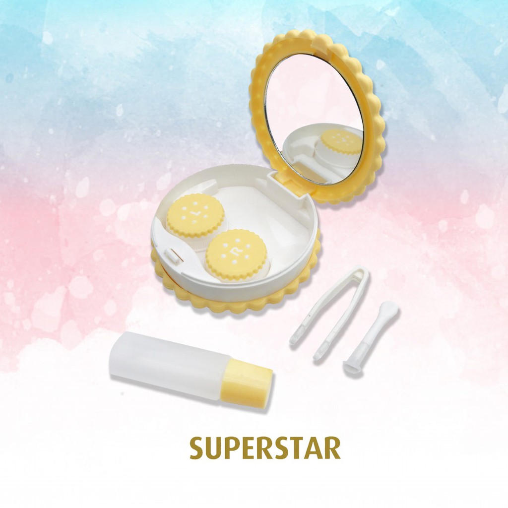 Kotak Lensa Superstar Cookies travel kit tempat softlens