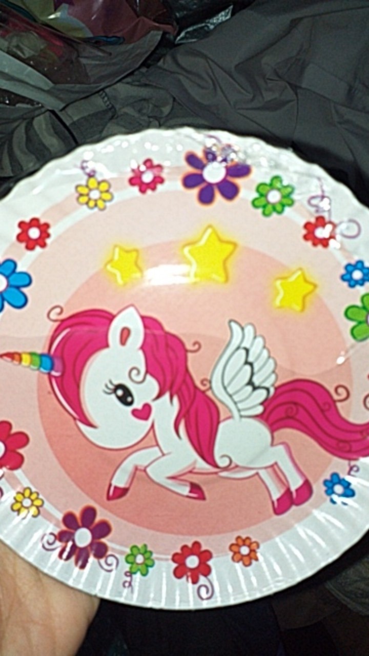 Piring Kue Unicorn [isi 12 Piring] / Piring Ulang Tahun / Piring Kue Ulang Tahun / Piring Pesta