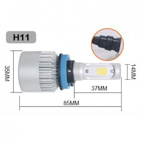 Bisa COD Lampu Mobil LED COB Headlight 8000LM TaffLED Berbagai Macam Socket