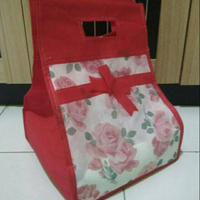 (1Lusin =12 pcs) Tas hajatan bambu motif bunga