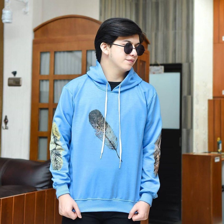 Nara Grosir - One Feather l Sweater Unisex l Ready Biru