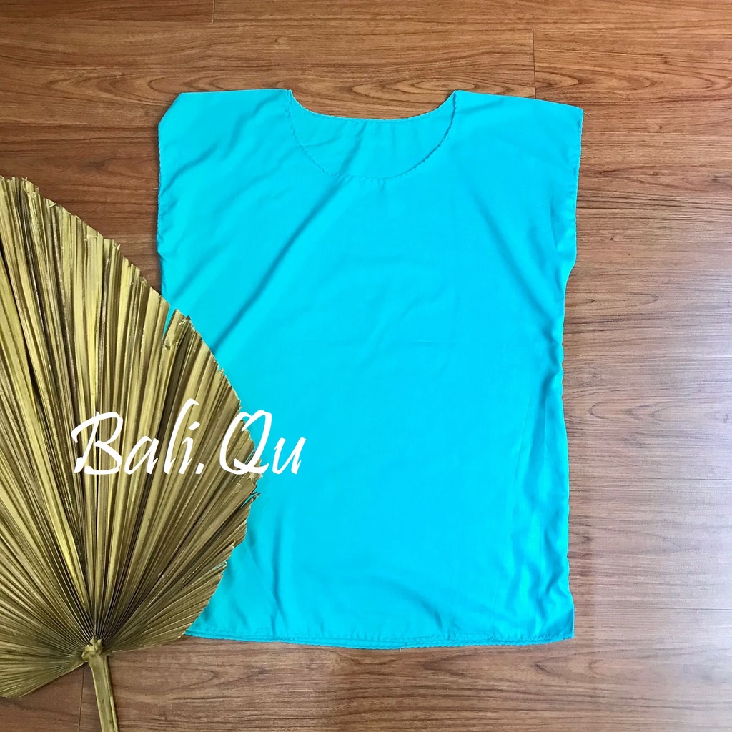 Baju Atasan XL Rayon Motif Bali-BABY BLUE POLOS