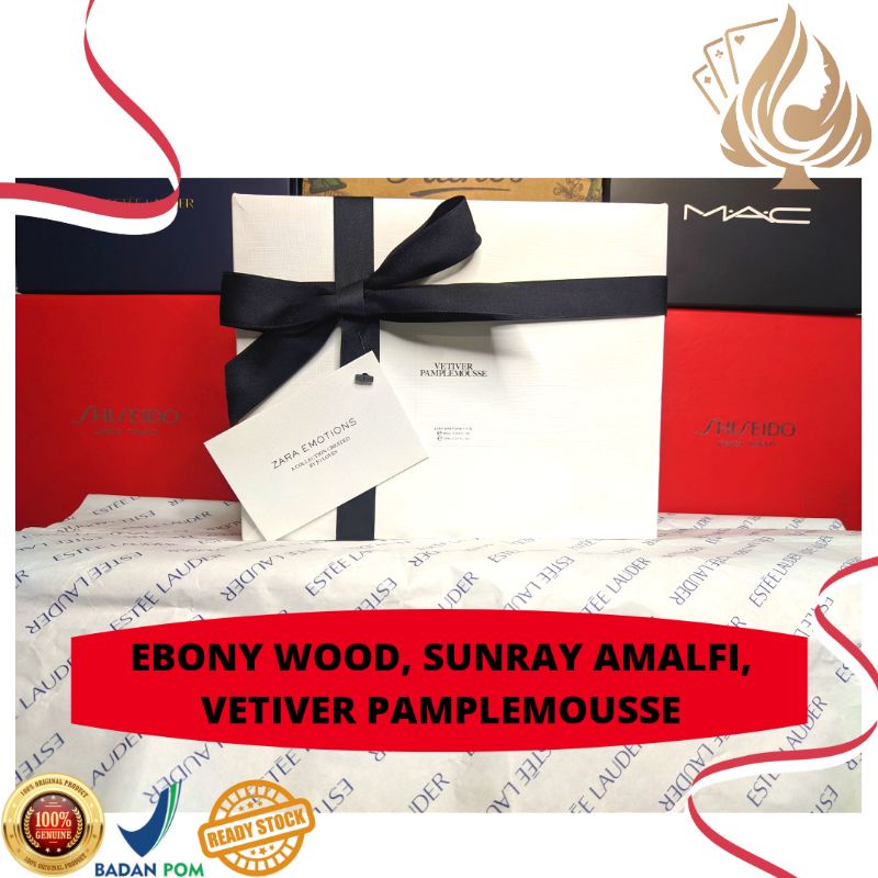 PARFUM ZARA X JO MALONE VETIVER PAMPLEMOUSSE | EBONY WOOD | SUNRAY AMALFI GIFT SET ORIGINAL 100%
