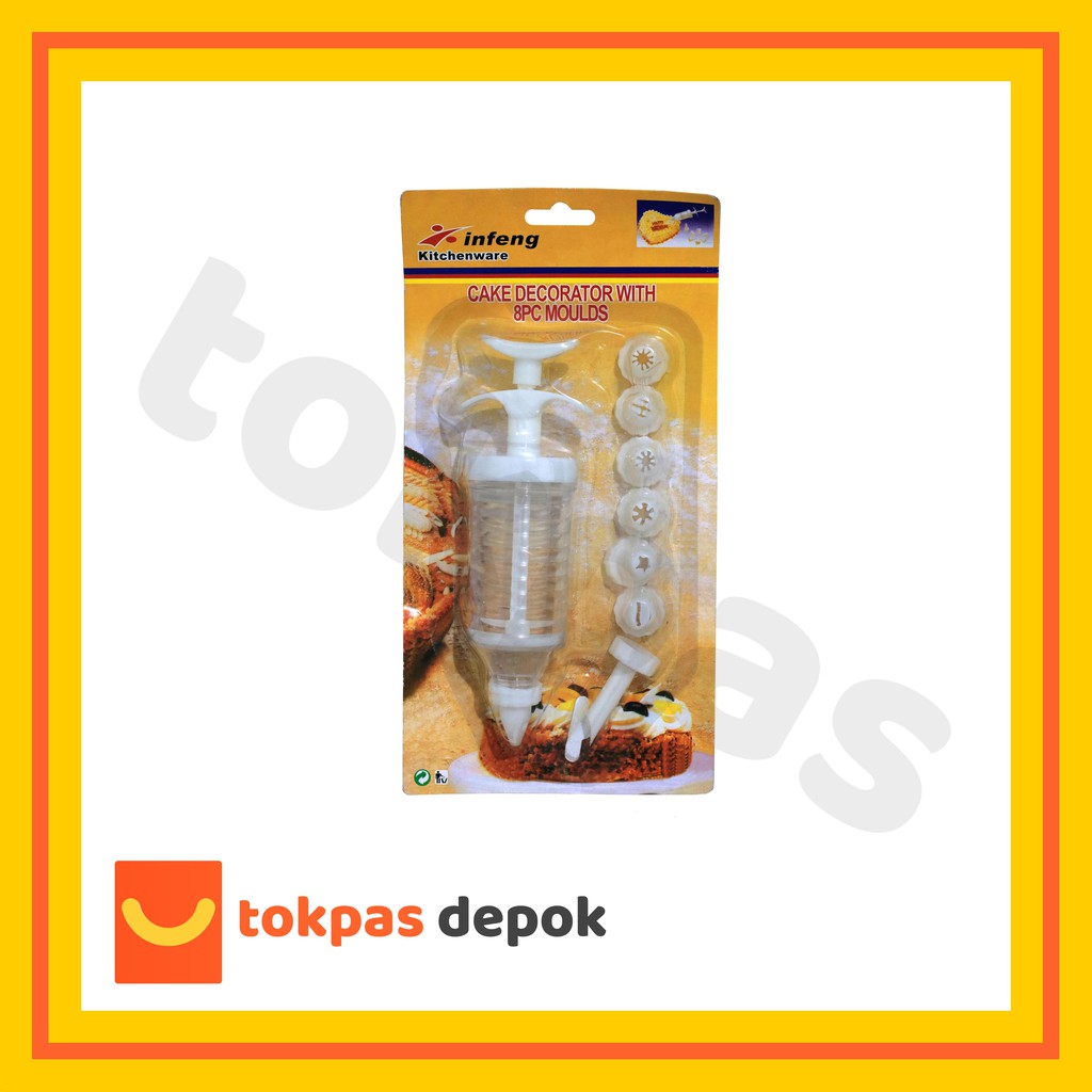 Spuit Icing Suntikan Isi 8 Pcs Dekorasi Kue Sus Daun Piping BEP 4643 Plastik