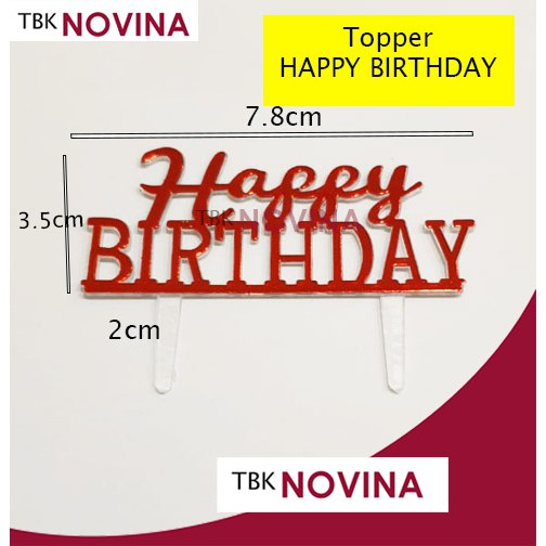 TOPPER KUE ULANG TAHUN / TOPPER HAPPY BIRTHDAY