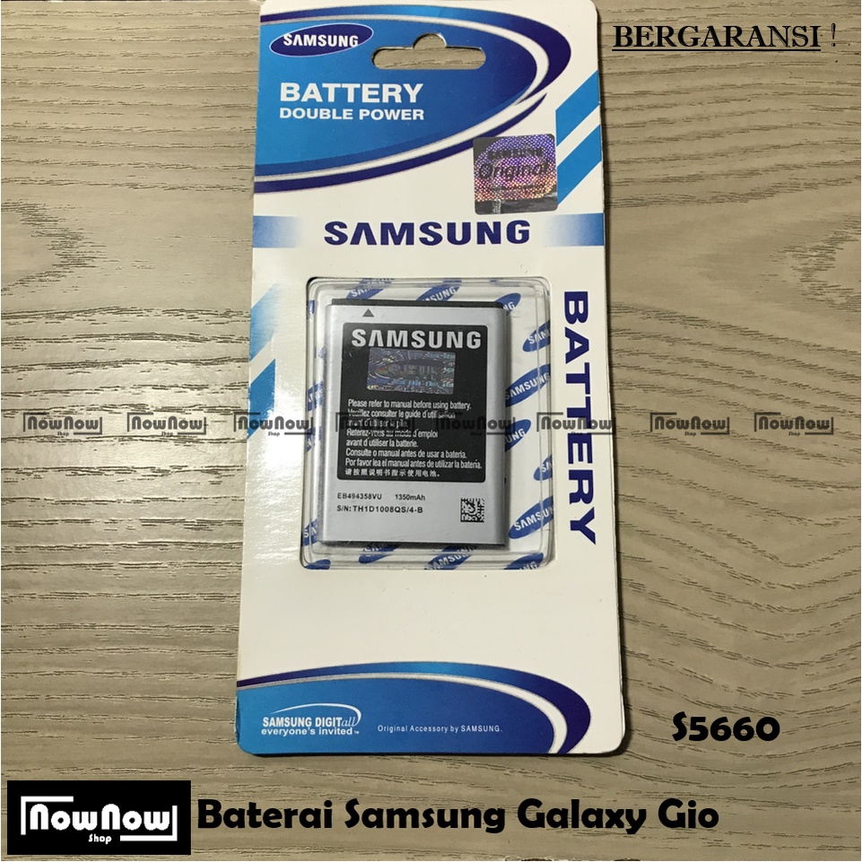 Baterai Samsung Galaxy Gio S5660 Original Batre Batere Batrai Battery HP Handphone