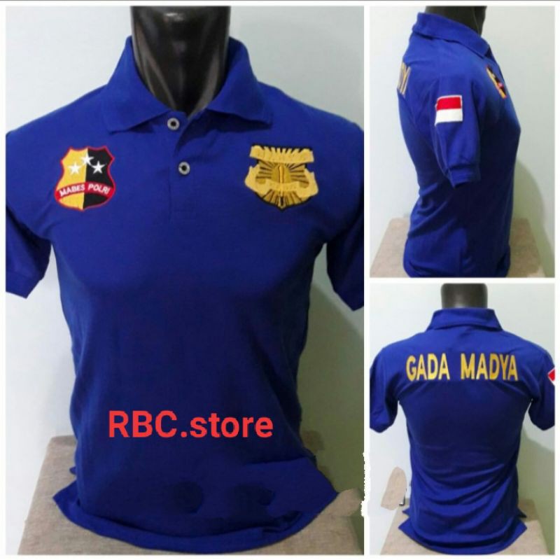 KAOS POLO GADA MADYA BIRU PENDEK