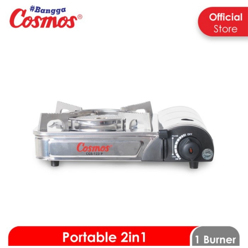 Kompor Portable Cosmos CGC 123 P 2 in 1 Gas Kaleng &amp; Tabung Cosmos 123 Kompor Piknik Cosmos