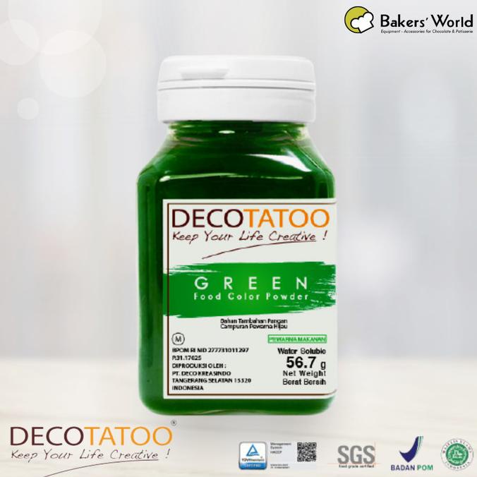

Pewarna Makanan - Decotatoo - Hijau Water Soluble 56,7gr ---NEW---