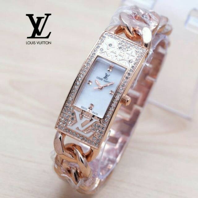 Jam Tangan Wanita Louis Vuitton LV-598 Rantai Rosegold