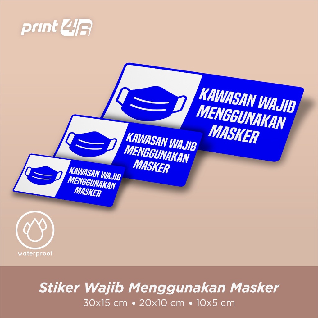 

Stiker Wajib Menggunakan Masker Sticker Pakai Mask