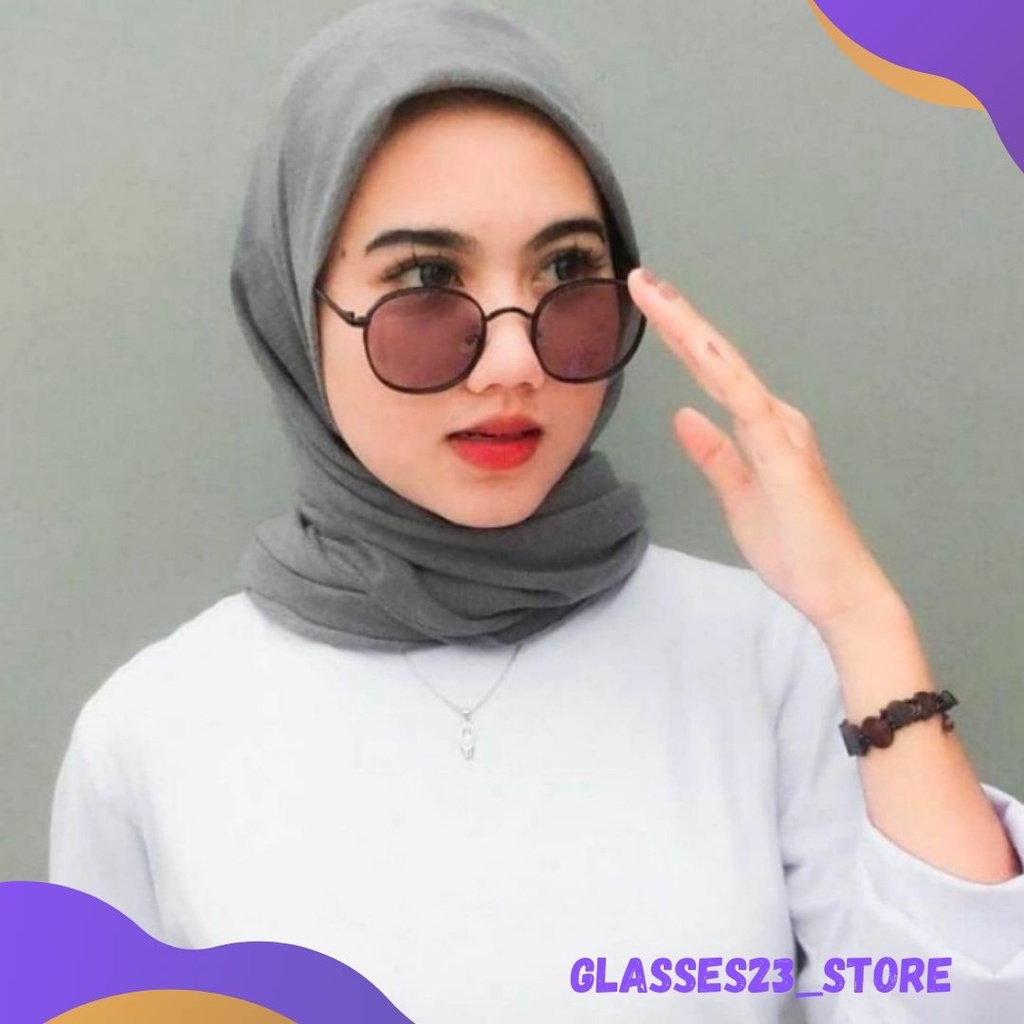 PHOTOCROMIC BERUBAH WARNA VINTAGE FRAME BLUERAY ANTIRADIASI WANITA PRIA KOREAN STYLE VINTAGE