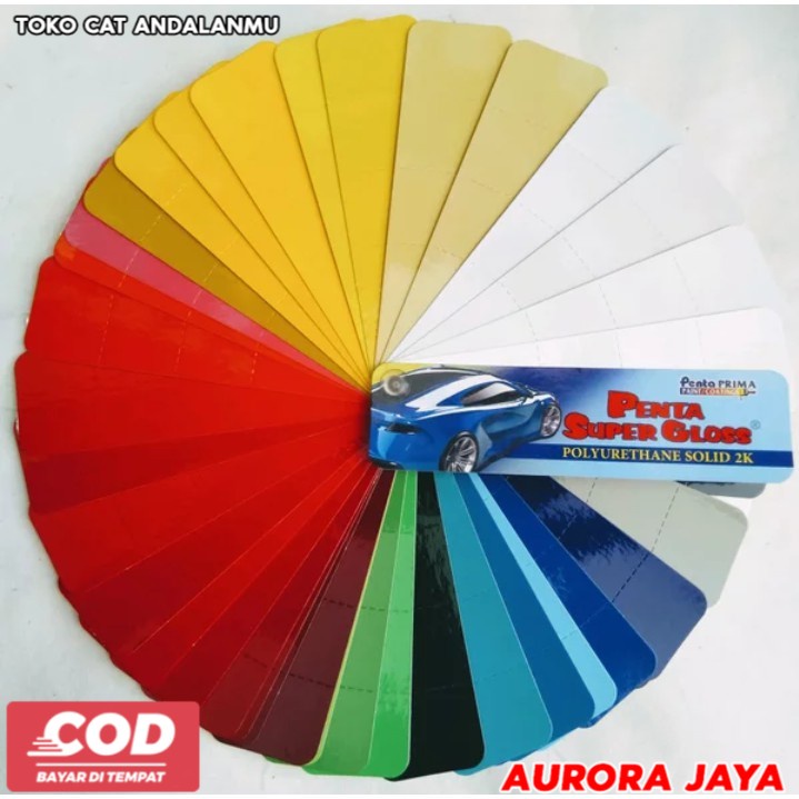 Katalog Katalok Warna Solid Kipas Cat Penta Super Gloss PU 2K Mobil -  Toko Cat Aurora
