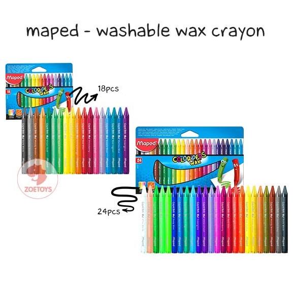 

Zoetoys Maped - Washable Wax Crayon 18pcs | mainan edukasi | edutoys