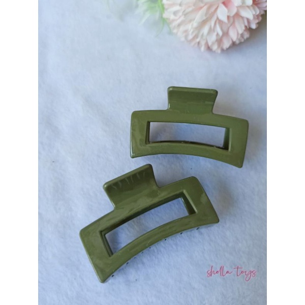 JEPIT RAMBUT KOTAK 5,5cm GLOSSY korea style 1pcs