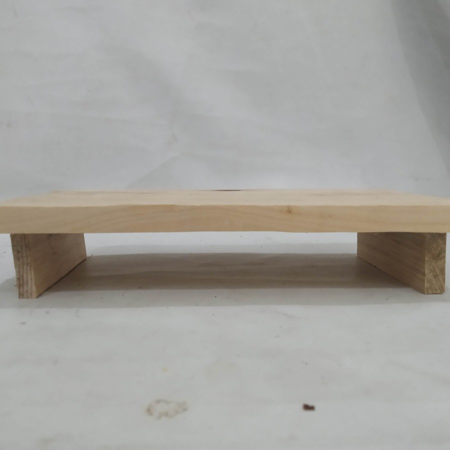 Talenan alas piring wadah makanan sushi Kayu kecil berkaki bisa utk foto makanan