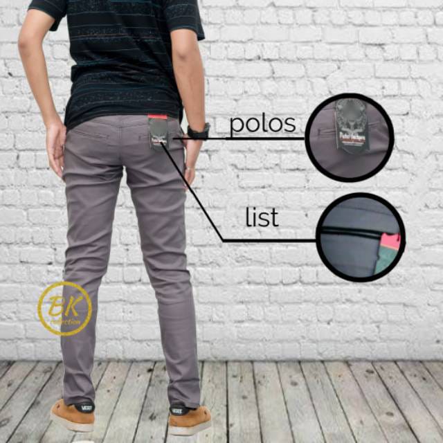 [BISA COD] CELANA CHINO Panjang pria slimfit KERJAHARIAN Santai Casual Formal Crem