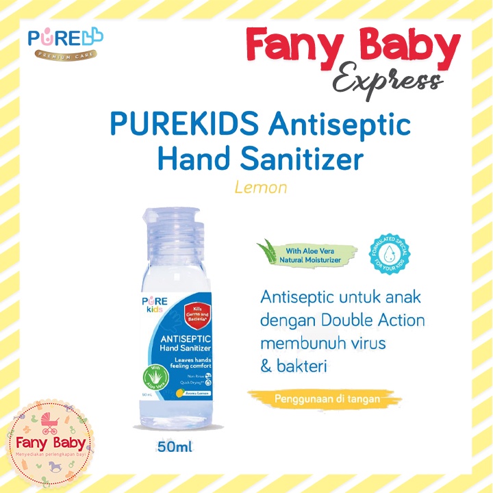 PURE KIDS ANTISEPTIC HAND SANITIZER BOTTLE 50ML