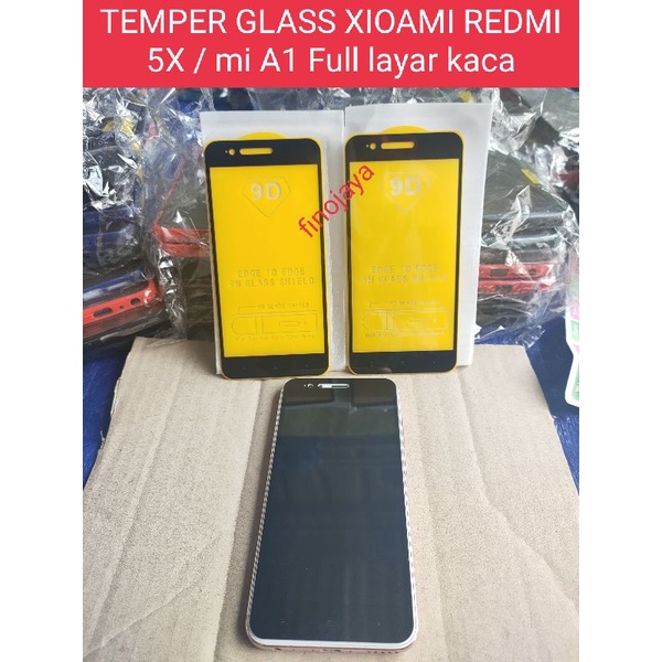 TG Tempered Glass Xiaomi Redmi 5X Mi A1 Anti gores Full layar kaca