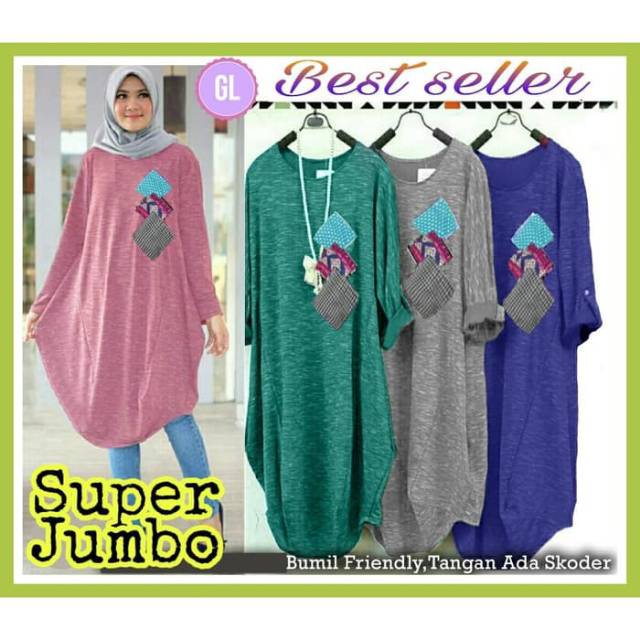 Atasan Wanita SUPER JUMBO Devina Tunic Tunik Jumbo Big Size Wanita