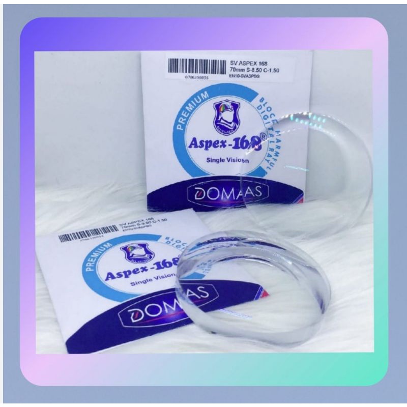 LENSA KACAMATA SV TIPIS  INDEX 1.67 PREMIUM BLUGARD COATING BY DOMAS