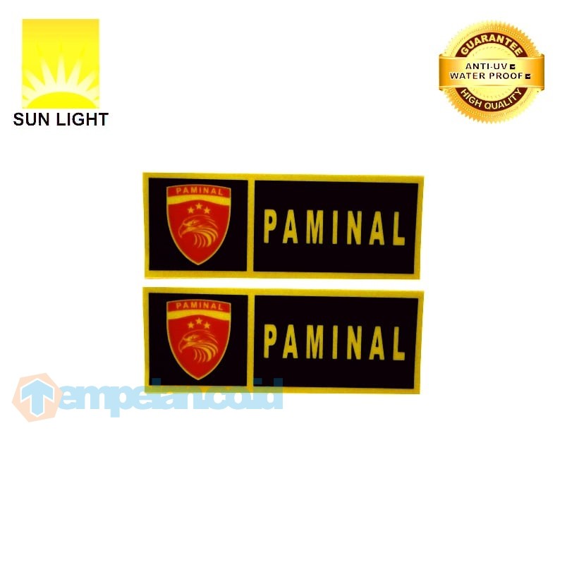 STIKER SIGN PLAT PAMINAL POLRI