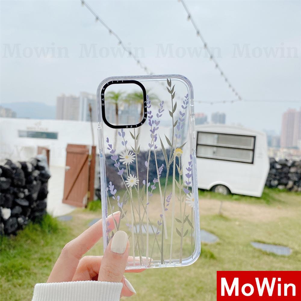 Mowin Soft Case Tpu Transparan Shockproof Motif Bunga Untuk Iphone 12 Pro Max 12 Max Xr Mini 7 7plus 8plus 11 Pro Se2020 Xs