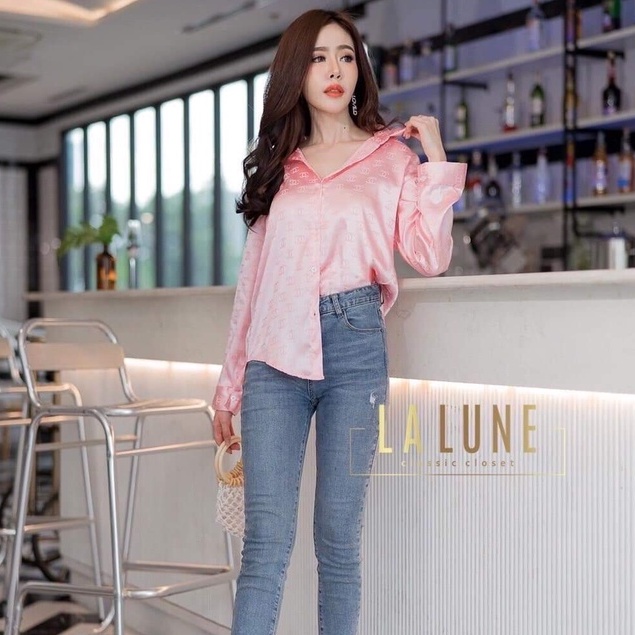 KEMEJA LALUNE CHNL FASHION WANITA 100% IMPORT BANGKOK