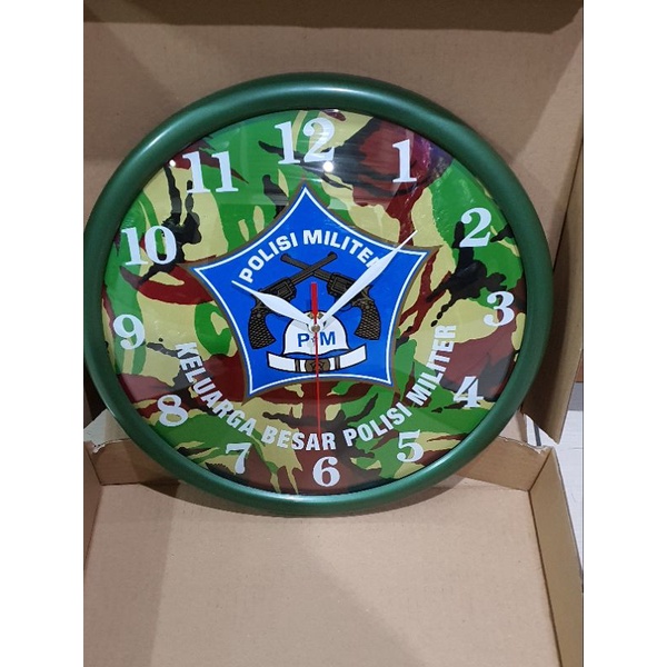 Jam dinding Polisi Helm Loreng  | Jam dinding logo | Jam dinding army
