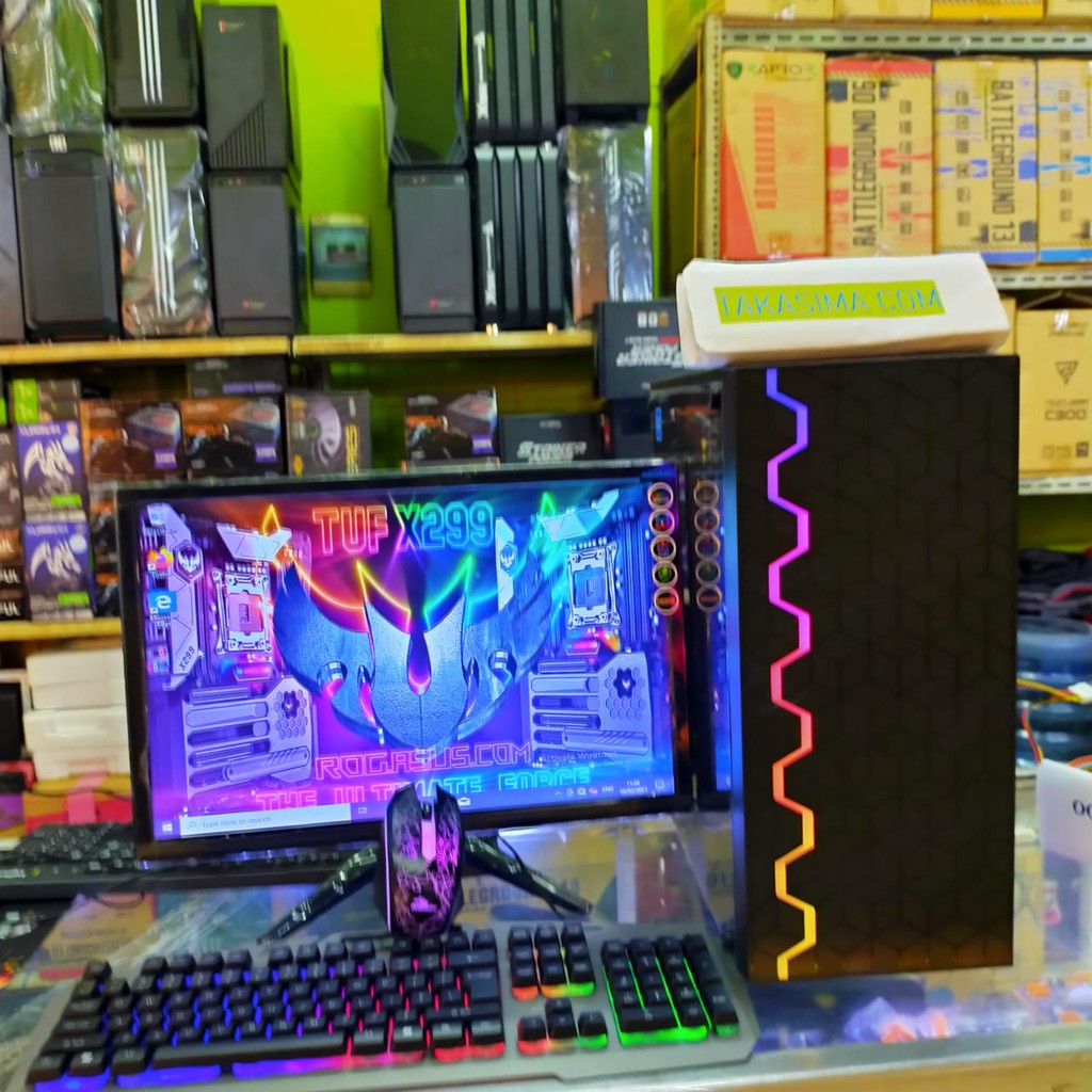 pc gaming core i7 vga 2gb monitor 24in