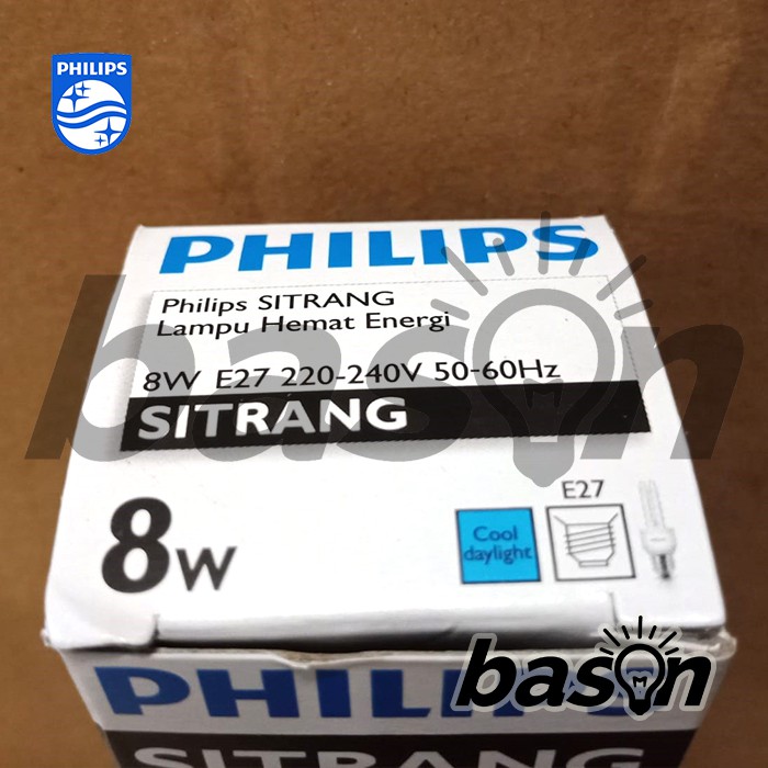 PHILIPS Sitrang 8W - Lampu Hemat Energi - Putih