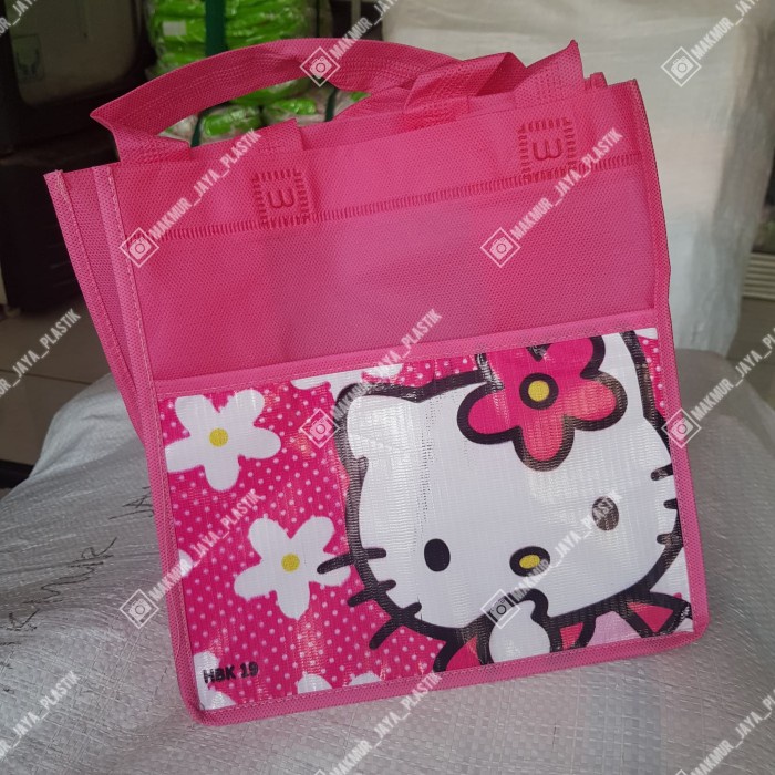 

✨ BISA COD ✨ TAS KAIN GOODIE BAG SOUVENIR KARAKTER ULANG TAHUN BAHAN TEBAL ISI 12