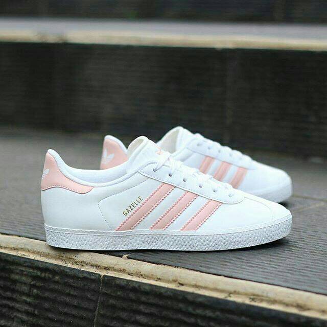 adidas gazelle white pink