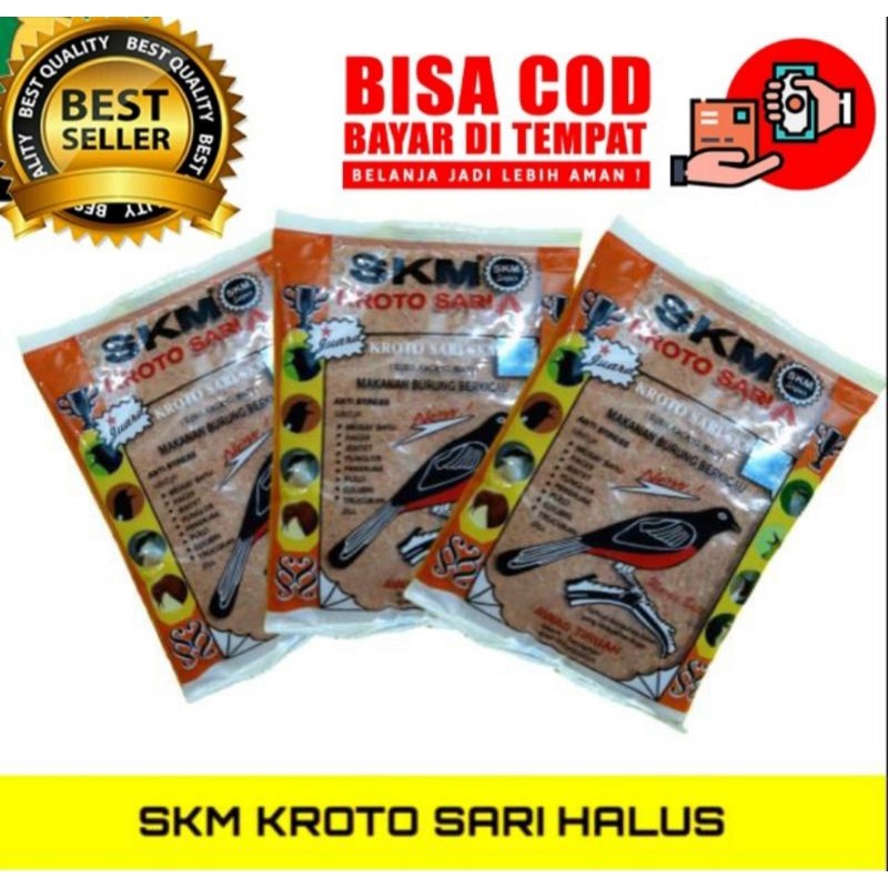 voer pakan burung SKM krotosari halus 3pcs