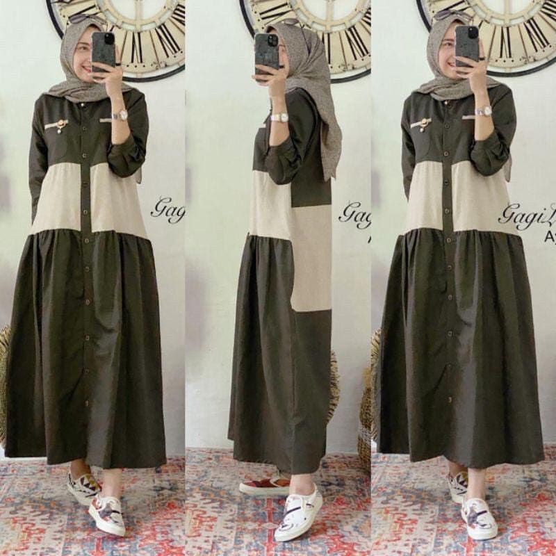 Semi Dress Arumi. DRESS MUSLIM, baju wanita, baju gamis, dress, gamis, Baju gamis, fashion wanita,