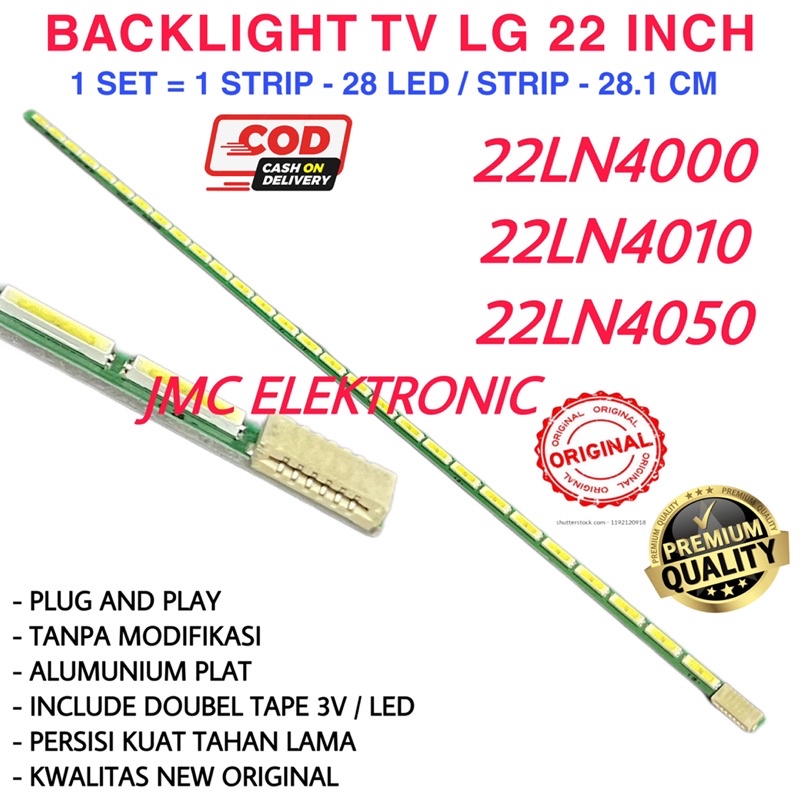 BACKLIGHT TV LED LG 22 INC 22LN4000 22LN4010 22LN4050 22LN4100 LAMPU LED TV LG 22LN 22IN