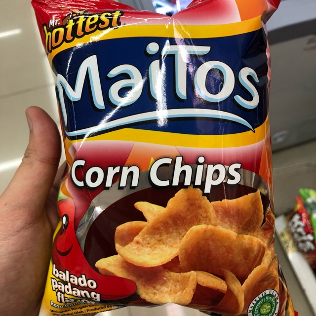 Maitos Corn Chips, Dua Pilihan Rasa, Balado Cheese Flavor, Makanan Ringan Snack