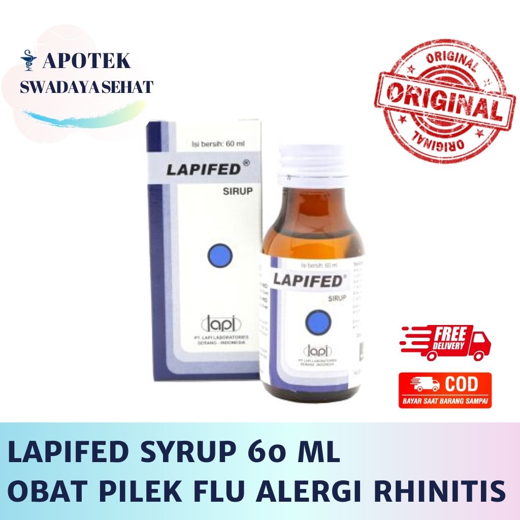 LAPIFED SYRUP 60 ML - Obat Pilek Flu Hidung Tersumbat Alergi Lapi fed Sirup