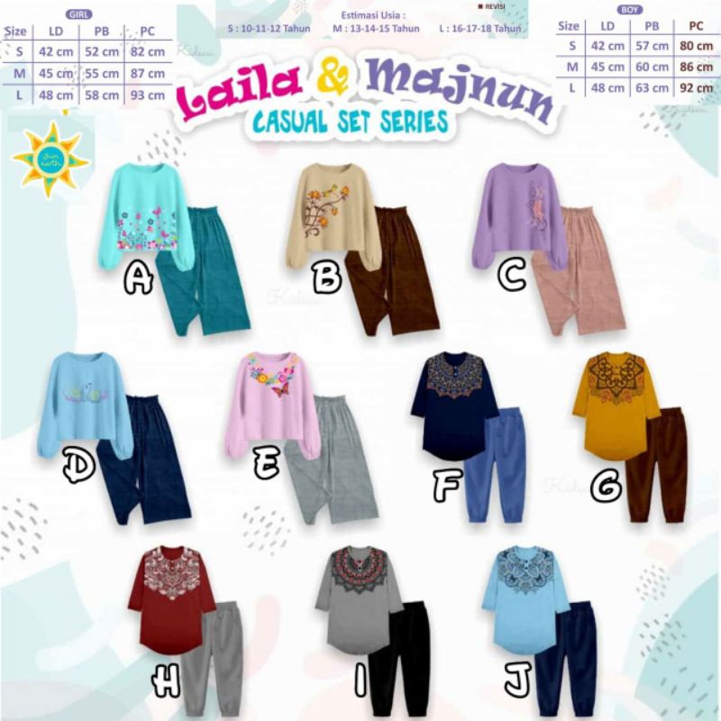 CASUAL SET SERIES LAILA & MAJNUN BY SUN EARTH