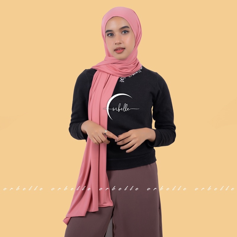 PASHMINA KAOS JERSEY INSTAN BASIC 180X75